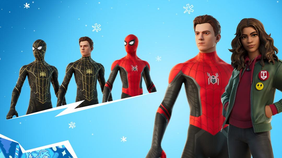 Fortnite 2021 Winterfest Live Now, Spider-Man and MJ from No Way Home will be on the Item Shop later today